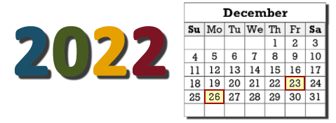 2022 Calendar merged