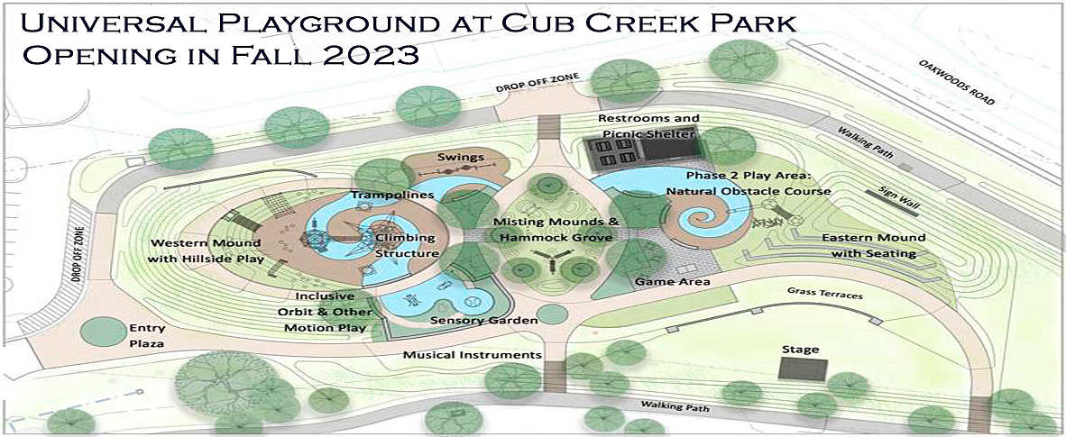 Universal Playground at Cub Creek Park Opening in Fall 2023