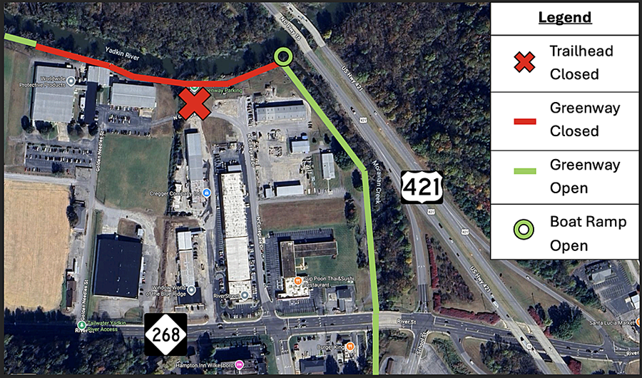 Greenway Temporary Closing for Raw Water Intake Construction Greenway Temporary Closing for Raw Water Intake Construction
